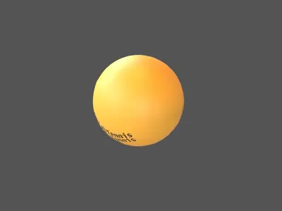Table Tennis Ball v1 002 Free low-poly 3D model