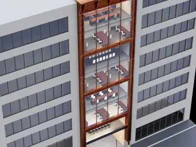 Fasade building full set 3D Model Collection