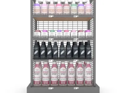 cosmetic product market stand 05 Low-poly 3D model