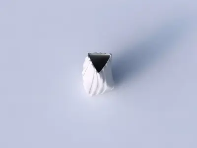 Vase twist triangle with twisted smooth ribbons  3D print model