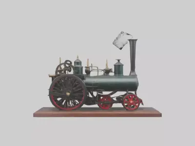 Steam Engine Model 1 Low-poly 3D model