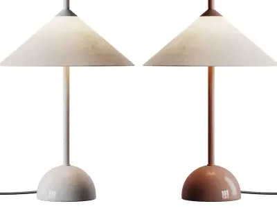 Tafellamp Vica met marmeren voet 3D model