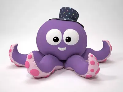 Stuffed Toy Octopus 3D model