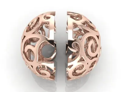 Ornament ball earring  450 3D print model