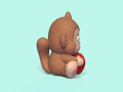 Monkey Heart 3D print model