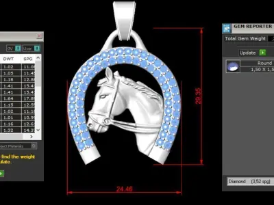 Horse Fusion Pendant 3D print model