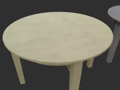 Coffee table Low-poly 3D model 6