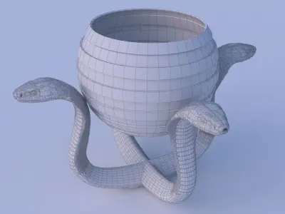 Snake Plant Pot 3D Print Model 7 3D print model