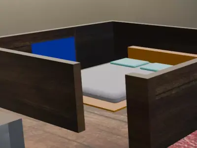 One Bedroom House Low-poly 3D model