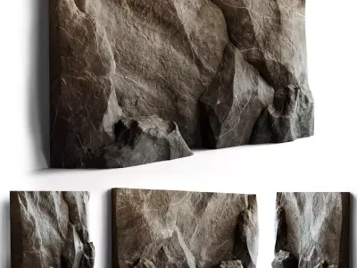 Stone wall 2 3D model