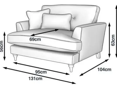 PATTERDALE armchair - coral 3D model