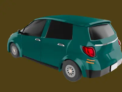 Hatchback Car  Low-poly 3D model