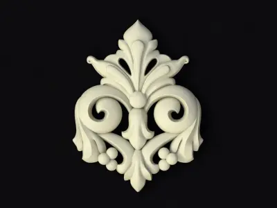 Central decor ornament for furniture 3D model 219