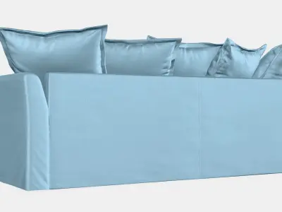 HOLMSUND Corner sofa-bed 3D model