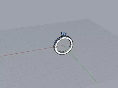 diamond ring Free 3D print model shop