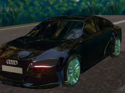 3d car audi road Free 3D model