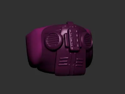 helmet high poly sculpt 3d printable  3D model 16