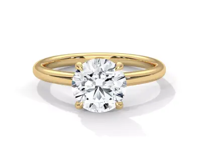 solitaire ring with detail images and 360 render videos 109 3D print model