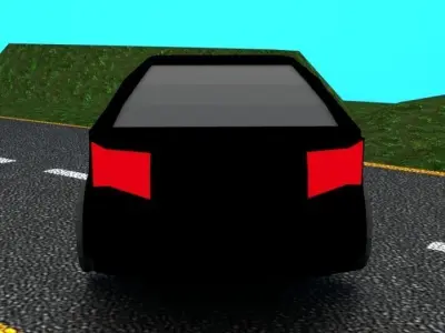 low poly police car Low-poly 3D model