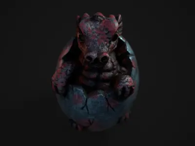 Baby Dragon Egg 3D model