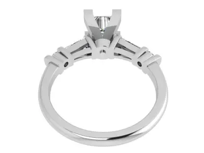 Princess Diamond Ring 3546 3D print model