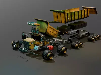 Heavy truck 3D model