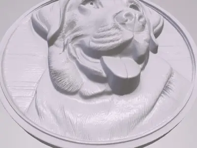 Labrador Retriever 4 basrelief for 3D printing 3D print model