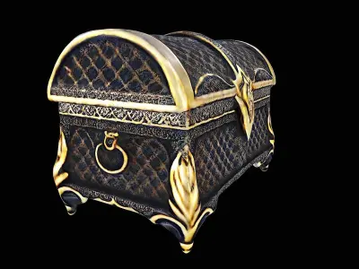vintage chest luxurious 3D model