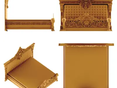 BED luxury for CNC router 3D model 3D model