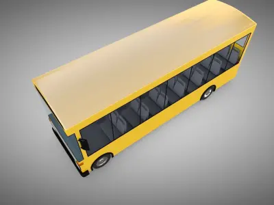 Bus school Low-poly 3D model