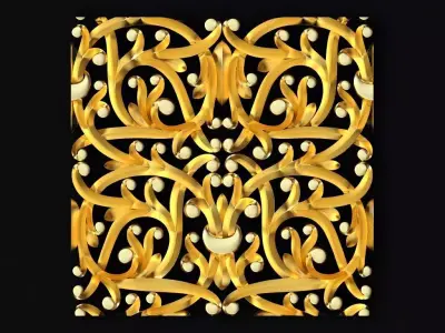 Central decor ornament for furniture 3D model 557