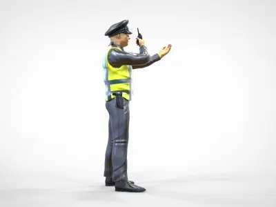 N2 Traffic Police with Radio 3D print model