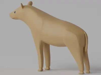 Cartoon Hyena 3D model
