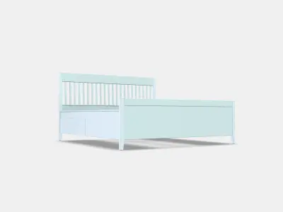 IDANAS Bed frame with storage 1 Low-poly 3D model