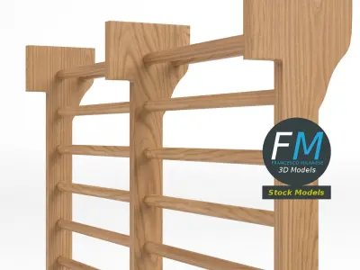 Double Swedish ladder 2 3D model