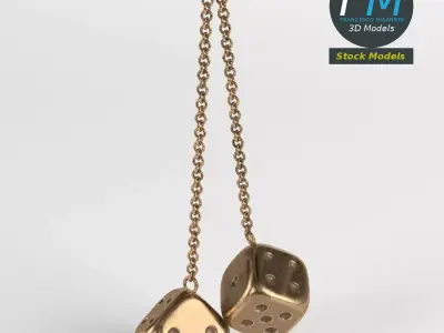 Decorative metal dice 3D model