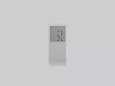 Digital Alarm Wall Clock model Low-poly 3D model