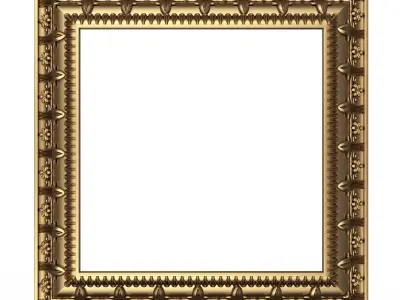 Classic Frame and Mirror 084 Low-poly 3D model