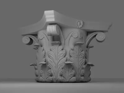Corinthian capital 3D model