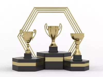 Trophy Cup Collection 3D model