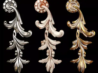 Classic carved 047 3D model