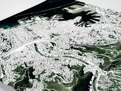 Cityscape Genoa Italy 3D model