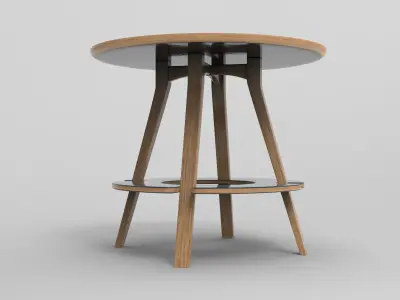 Zen Table Low-poly 3D model