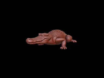 Alligator Animal Sculpture 3D print model buy