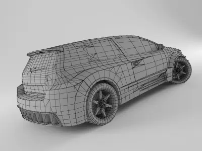 Golf 5 volkswagen car Low-poly 3D model