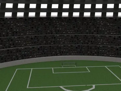 FootBall Stadium full Model with audience 3D model