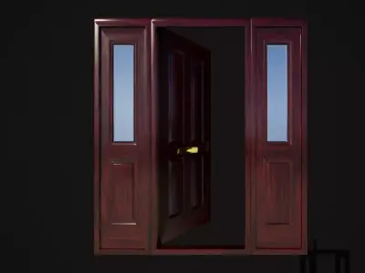 Hinged door 06 3D model