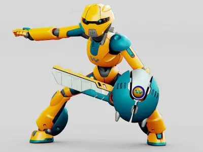 BATTLE DROID RF-900 Rigged for Unreal Engine - Unity - MIXAMO 3D model