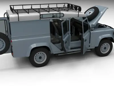 Full Land Rover Defender 110 Utility Station Wagon 3D model