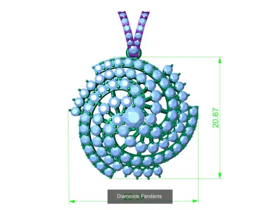 Jewelry Diamonds Pandants 12 file 3D Model Pack